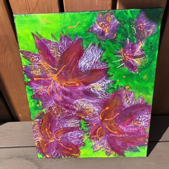 Original Abstract Floral Art - Picture 2 of 7
